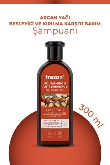 Argan Yağı Besleyici ve Kırılma Karşıtı Bakım Şampuanı – Yıpranmış ve Kırılan Saçlar (300 ml)